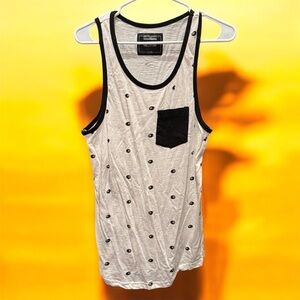 8ball pool modern culture White Black Tank Top Relaxed Fit MEDIUM